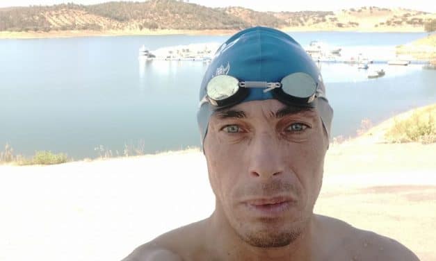 Atleta dos Pimpões Abílio António participou no Setúbal Open Water