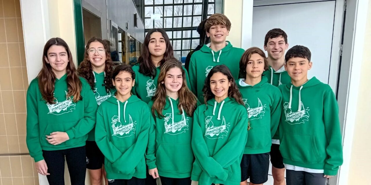 Equipa dos Pimpões no 10º Torneio de Natação Cidade de Pombal