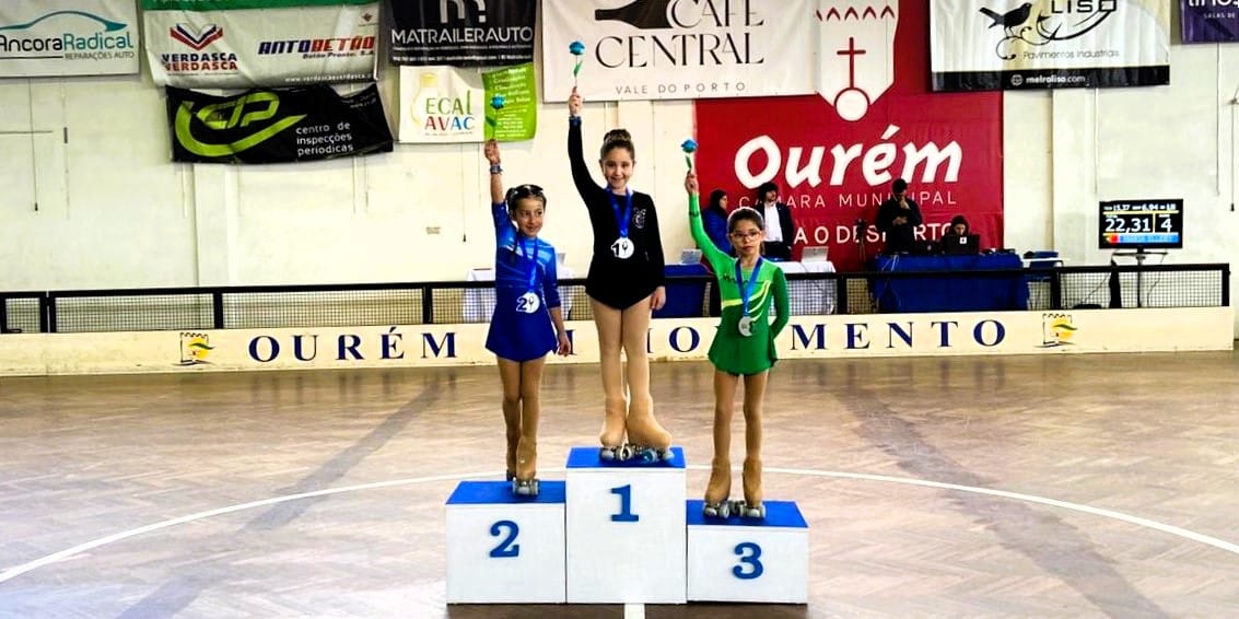 Patinadoras d’Os Pimpões em destaque no 2.º Torneio Golden Skate em Ourém