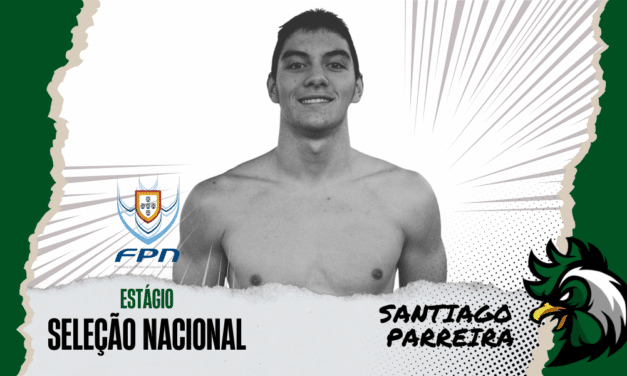 Santiago Parreira no estágio das Seleções Jovens de Natação em Rio Maior