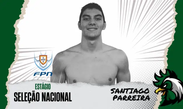 Santiago Parreira no estágio das Seleções Jovens de Natação em Rio Maior