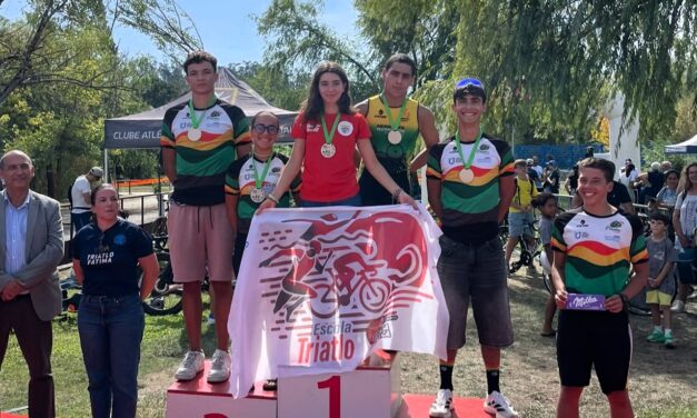 Tiago Correia, Carol Galvão e João Lima sobem ao pódio no I Triatlo Jovem de Ourém